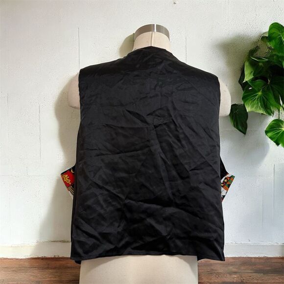 Basic Editions Plus 90s Halloween Cat Pumpkin Novelty Vest Holiday 1X - Picture 2 of 5